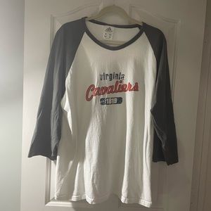 Men’s Distressed Adidas UVA Baseball Shirt Size XL